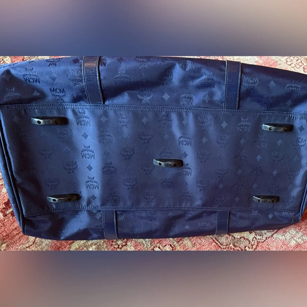NWOT MCM Monogram Travel Bag, Blue